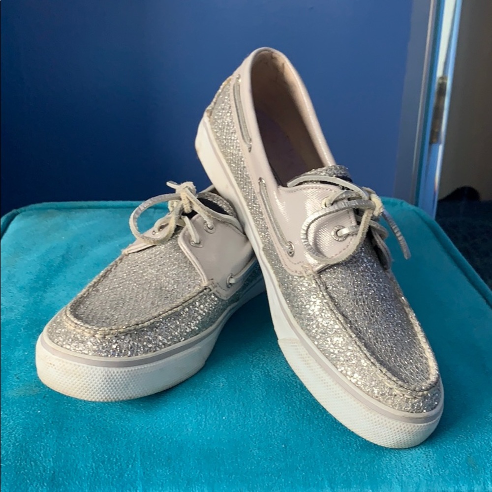 Sperry Silver Boat Shoes